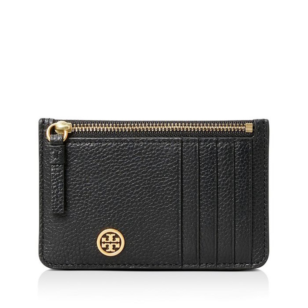 Tory Burch Women's Walker Top-Zip Card Case, Black